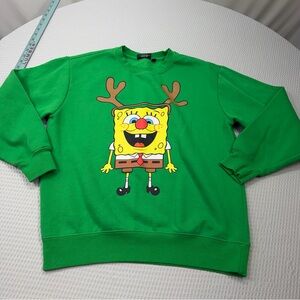 Nickelodeon Green Crewneck Sweater with Graphic